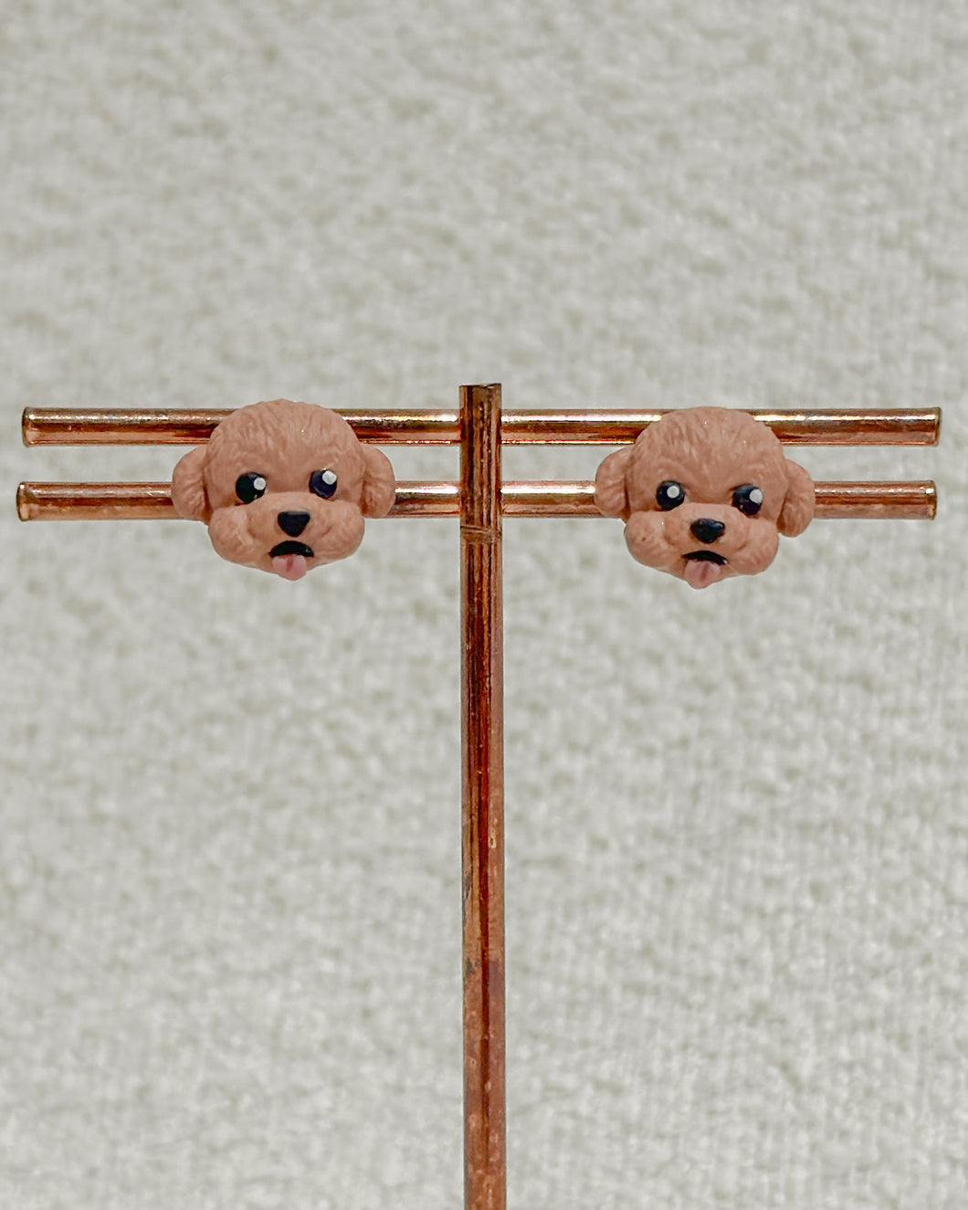 Doggo V2.0 - Orangey Brown Dog Studs
