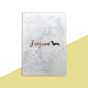 Customized White Marble Notebook 