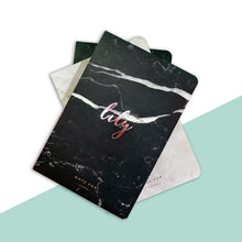 Personalised Black Marble Notebook